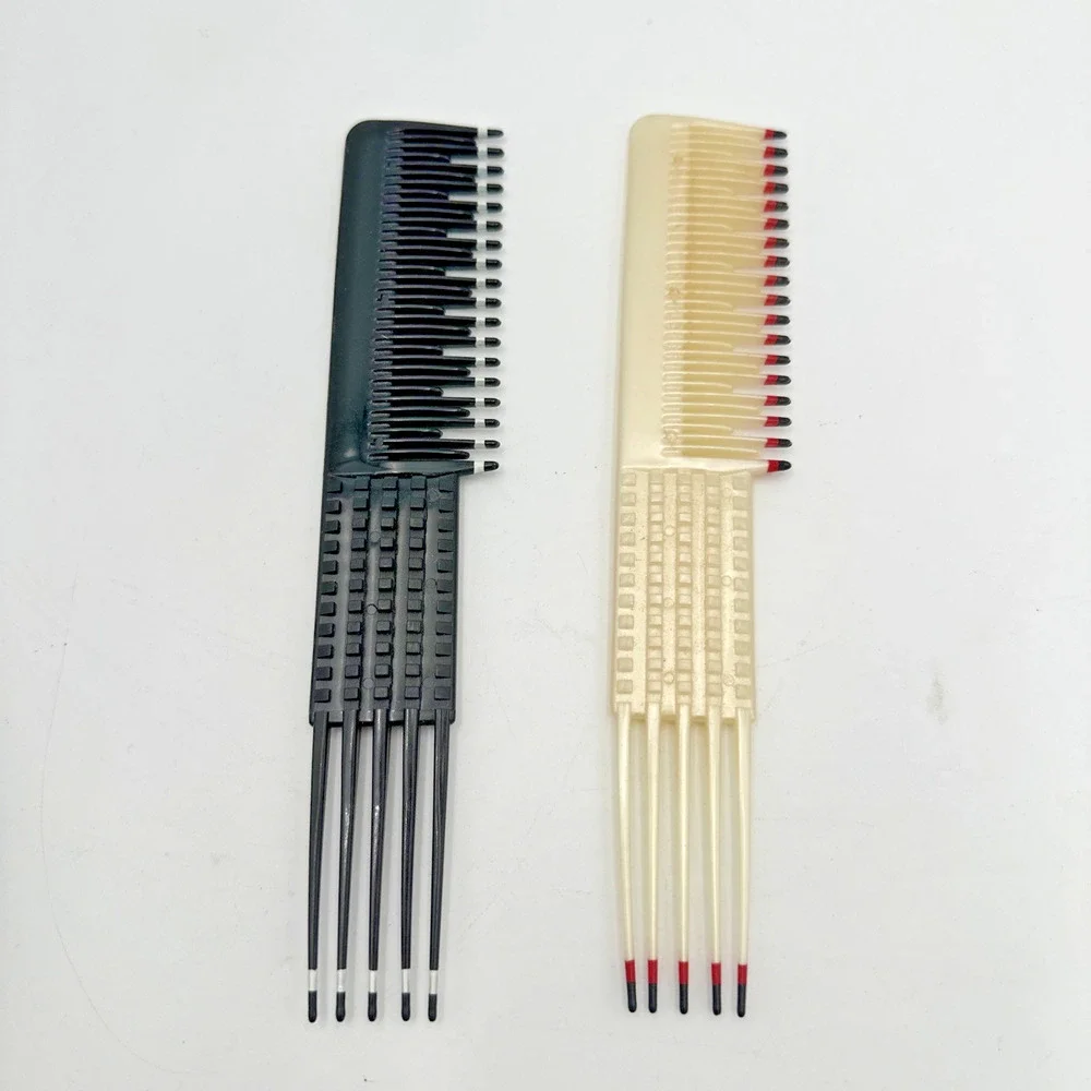 Lot Of 2 Vintage Tease Combs Black White
